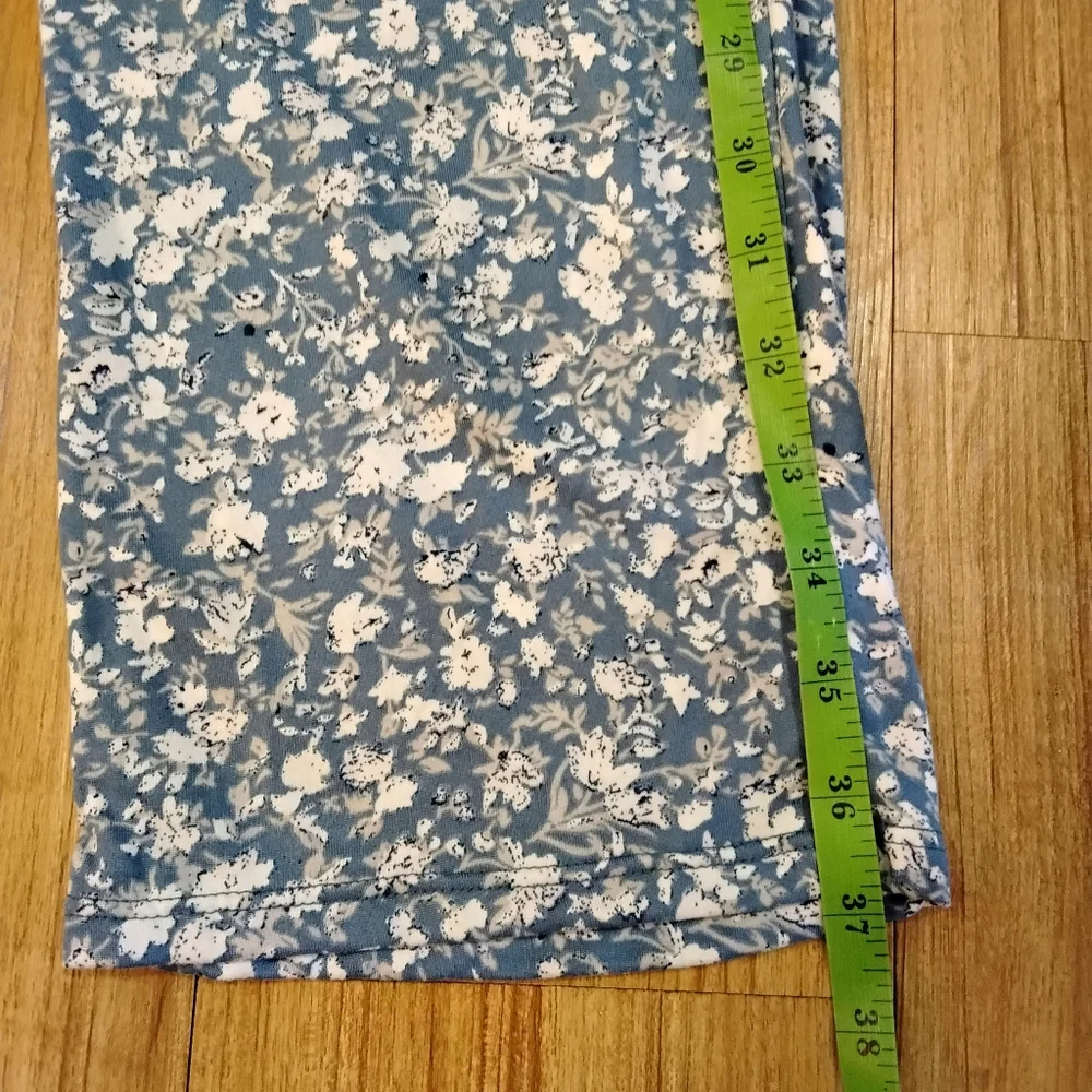 Fashion by Mirabou Blue Moon Blue & White Floral Lounge Pants | NWT | Size Small